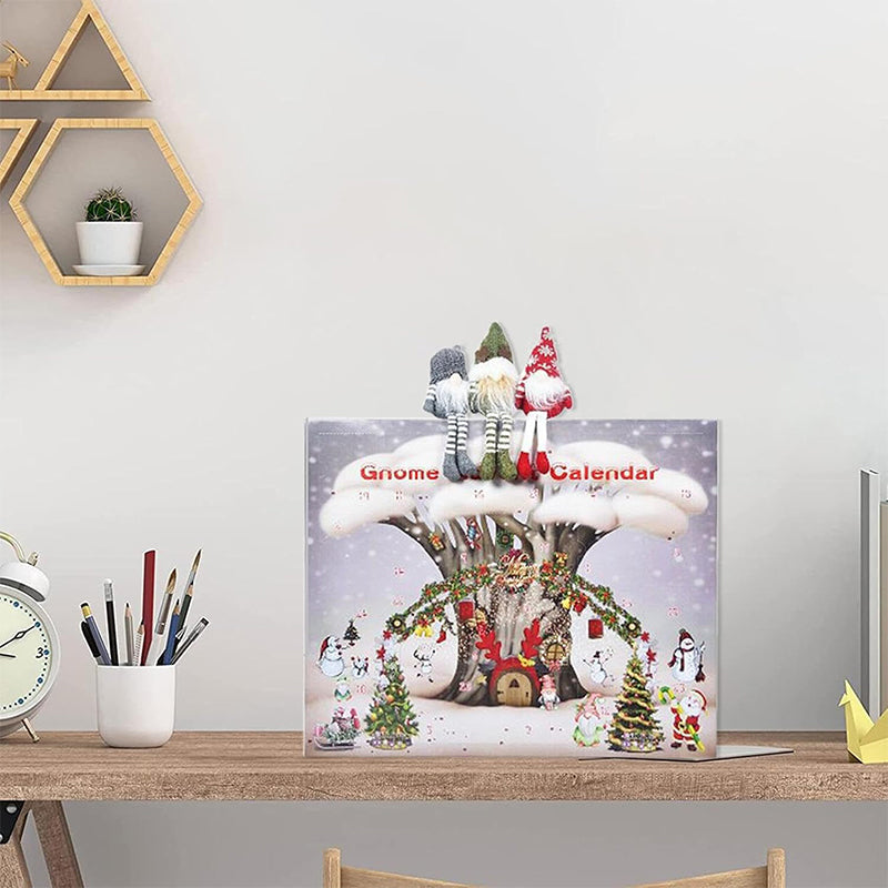 Calendario navideño de duendes para 2026 – cuenta atrás de 24 días hasta Navidad con duendes de peluche hechos a mano y sorpresas festivas cada día