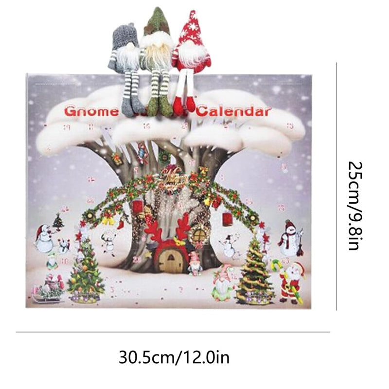 Calendario navideño de duendes para 2026 – cuenta atrás de 24 días hasta Navidad con duendes de peluche hechos a mano y sorpresas festivas cada día