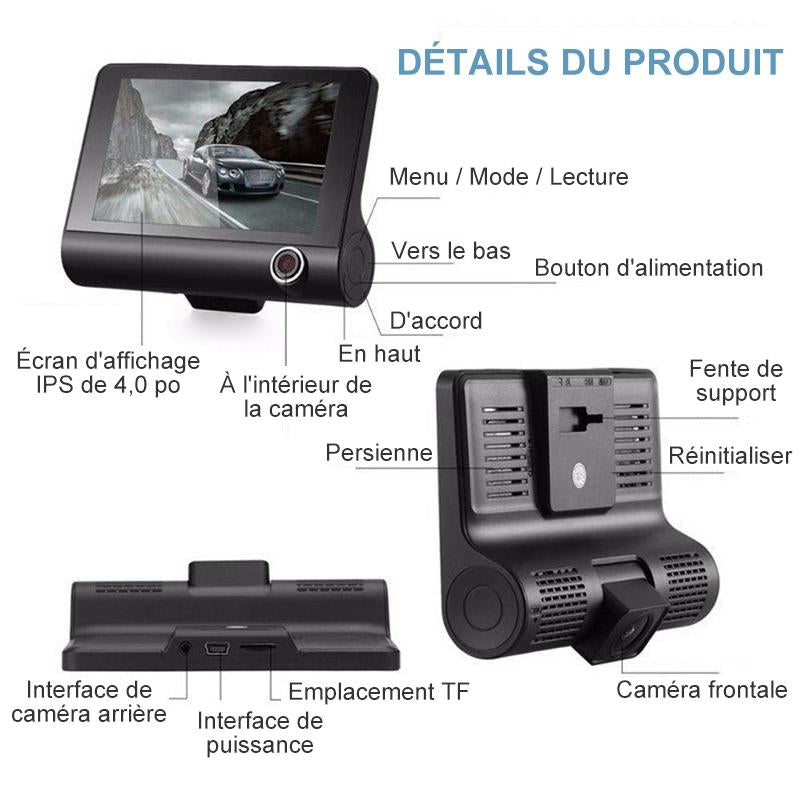 Camera auto cu 3 lentile HD