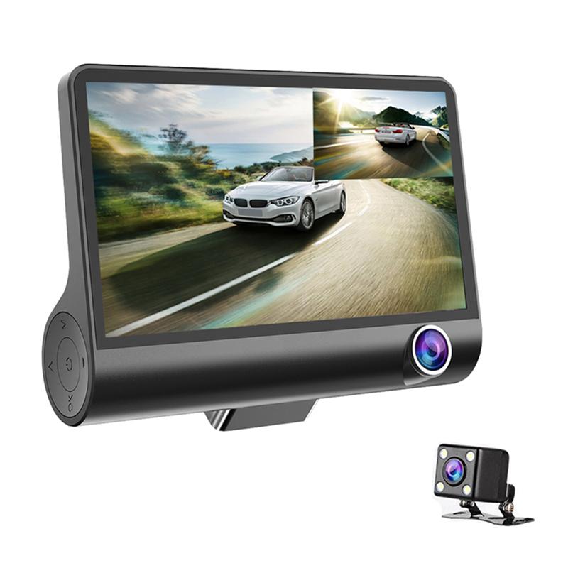Dashcam with 3 HD lenses