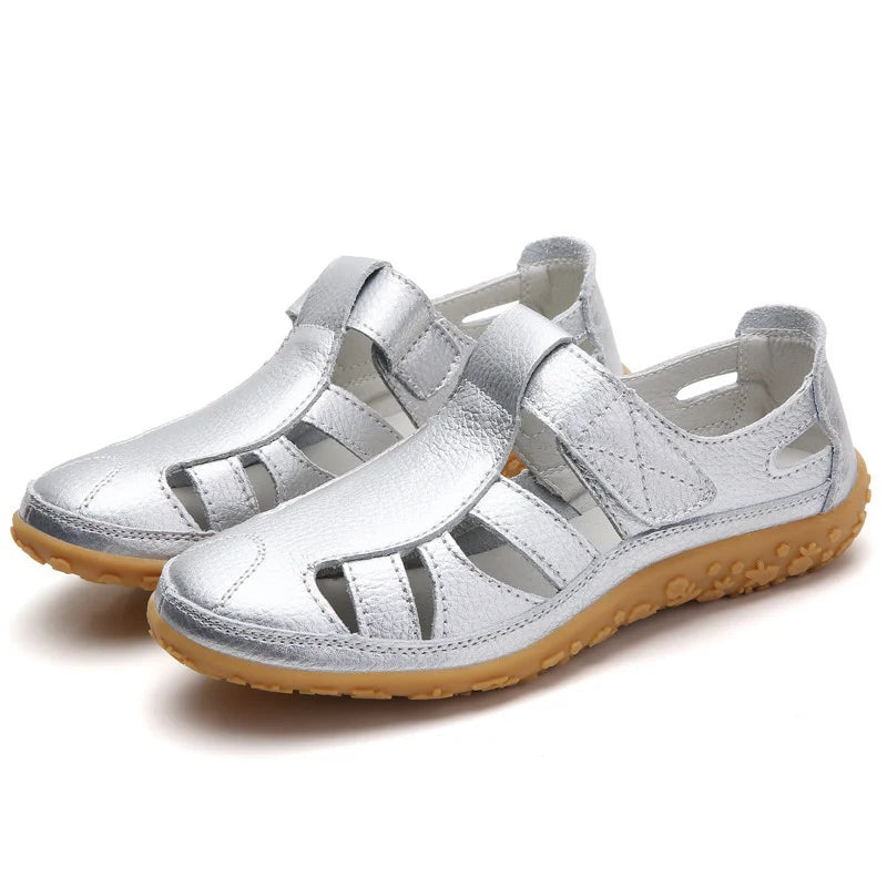 Roman sandals for women in soft leather with flexible sole