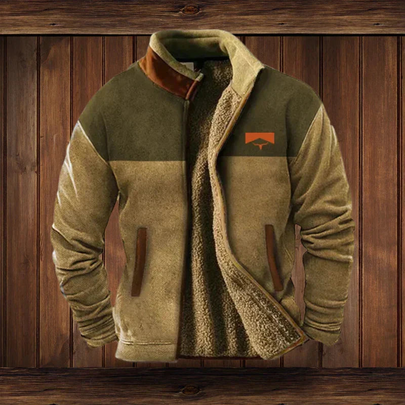 Noah Warm Western Style bunda – fleecová podšívka s etnickými vzory pro zimní pohodlí