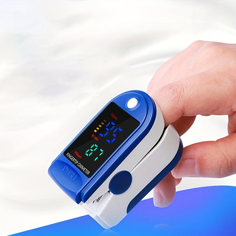 Pulsossimetro per misurare il livello di ossigeno e la frequenza cardiaca – Dispositivo compatto da dito per il monitoraggio quotidiano della salute a casa