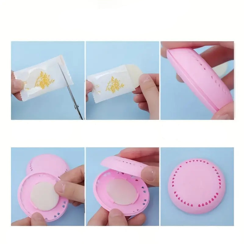 12-pack air freshener tablets | Rose & Sakura scent for home, car & closet