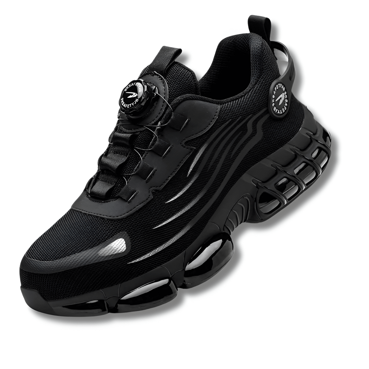 Sneakers di sicurezza con punta in acciaio e chiusura con rotella