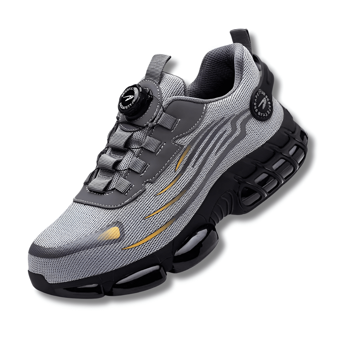 Sneakers di sicurezza con punta in acciaio e chiusura con rotella