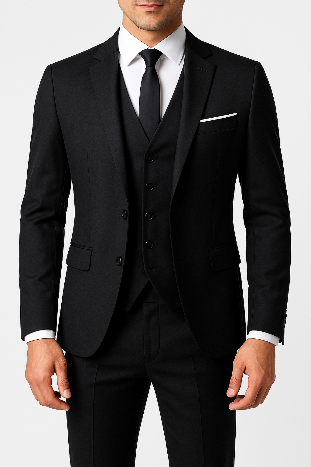 Elegancki 3-częściowy garnitur slim fit dla mężczyzn