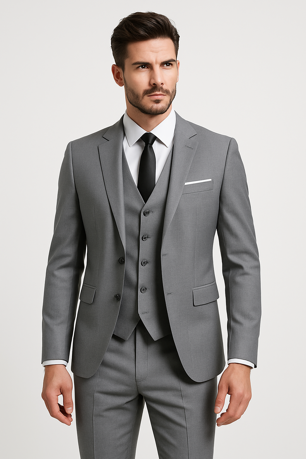 Elegancki 3-częściowy garnitur slim fit dla mężczyzn