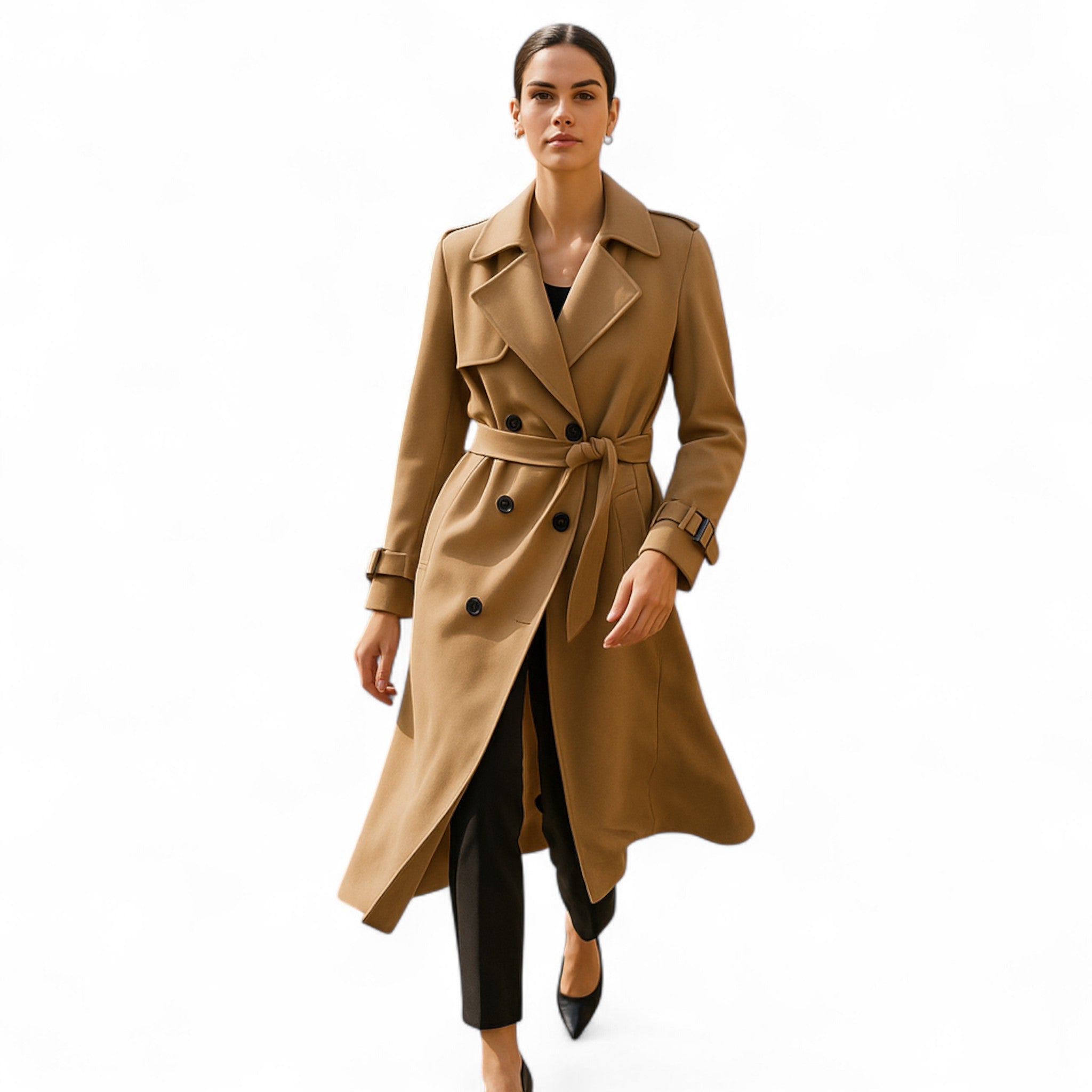Trench-coat vintage pour femmes avec coupe moderne iconique