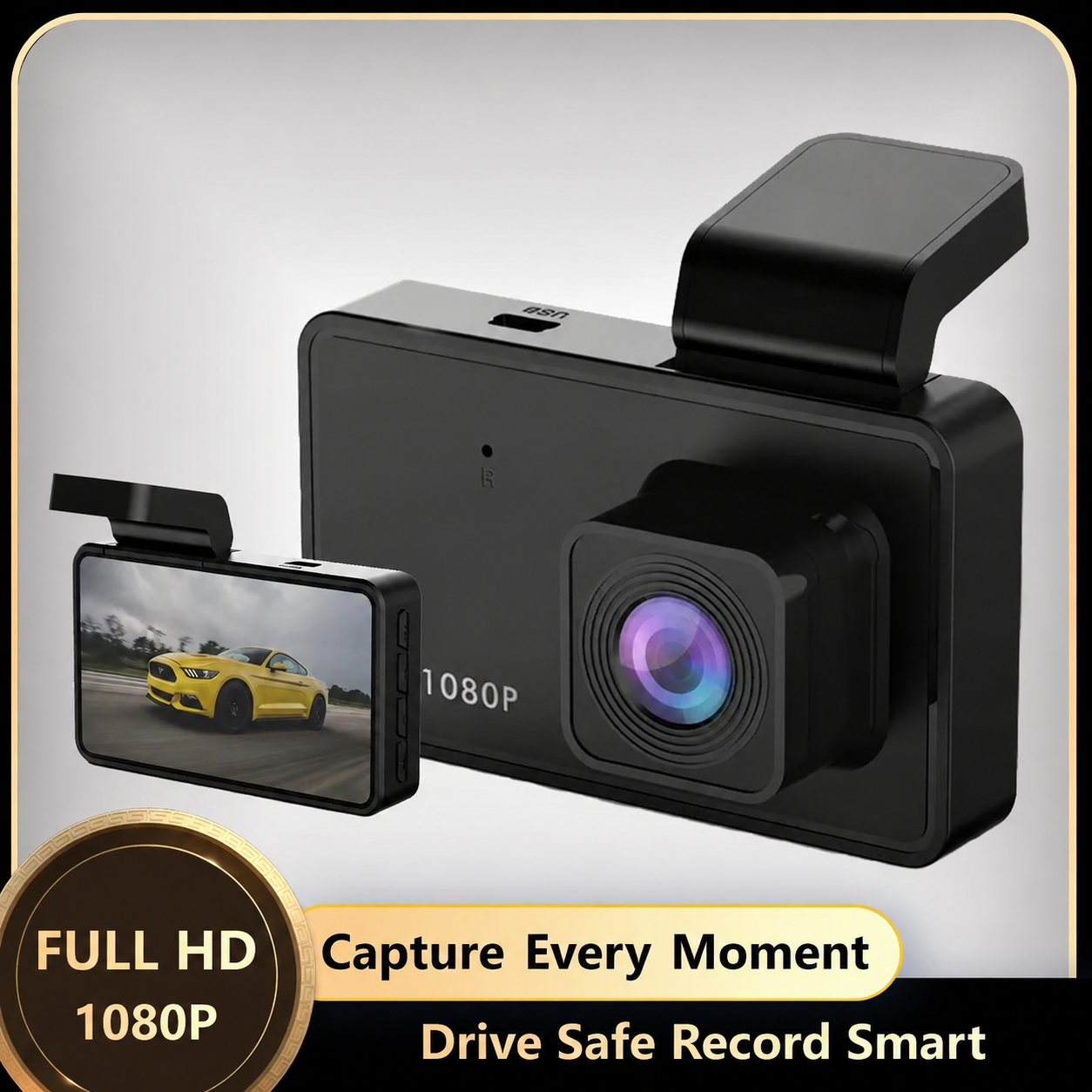 1080P Dashcam til Bil med G-Sensor