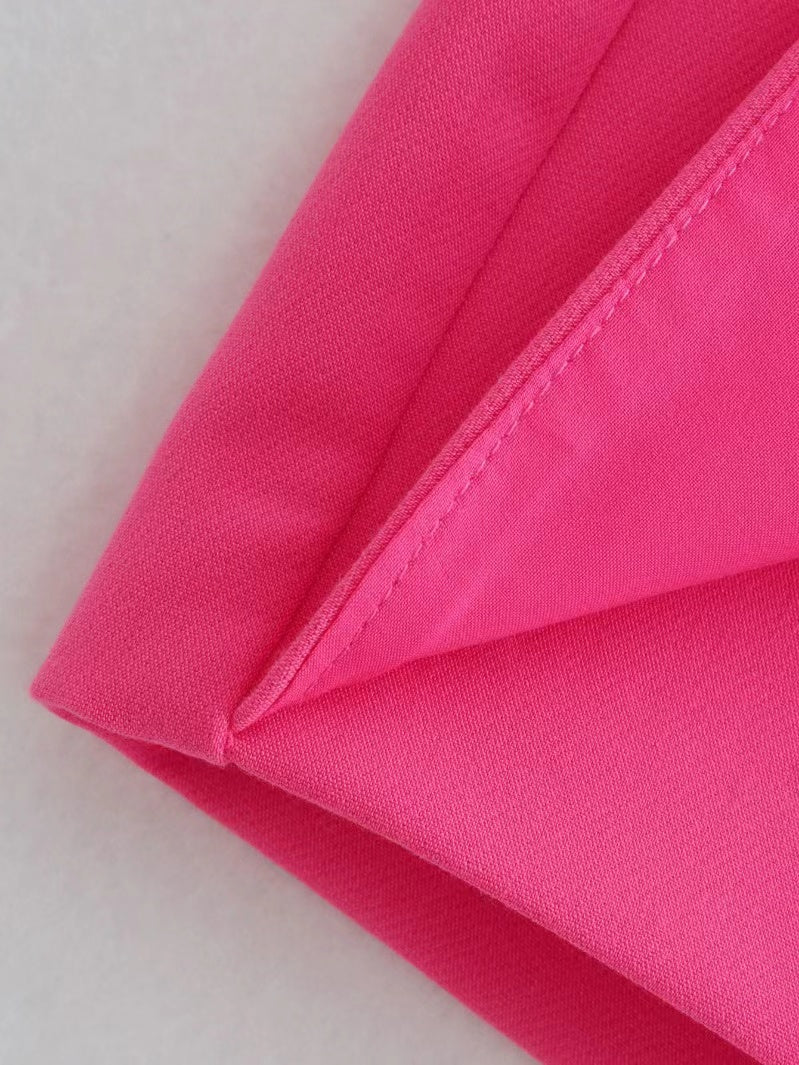 Calções elegantes para mulher com cintura alta e corte ajustado