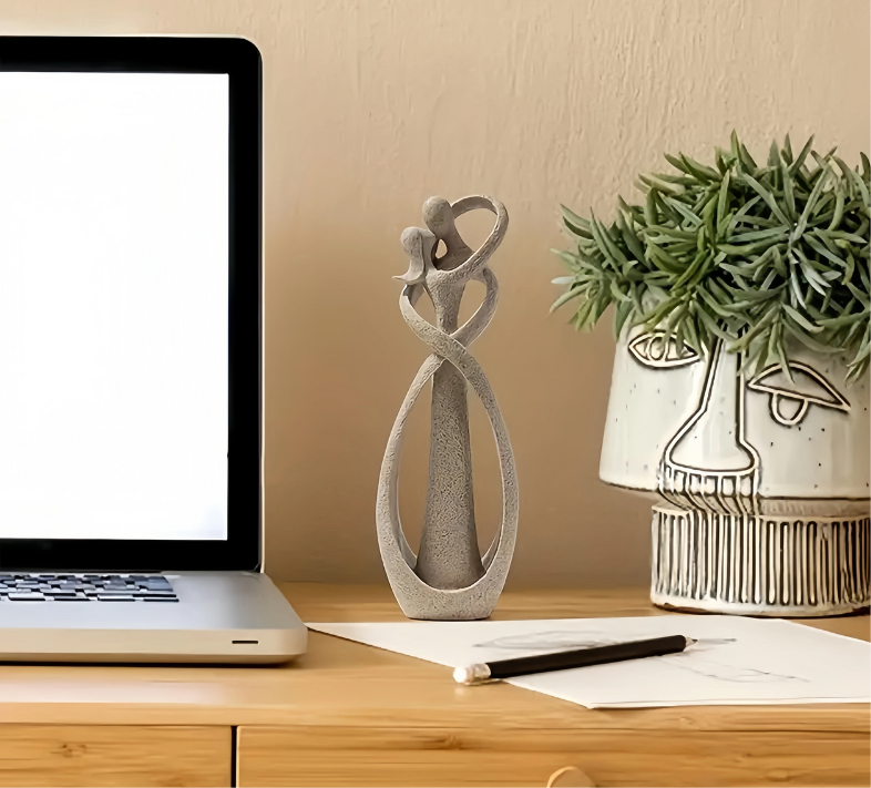 Eternal Embrace – Abstract figure of timeless love | Modern home décor & unique gift