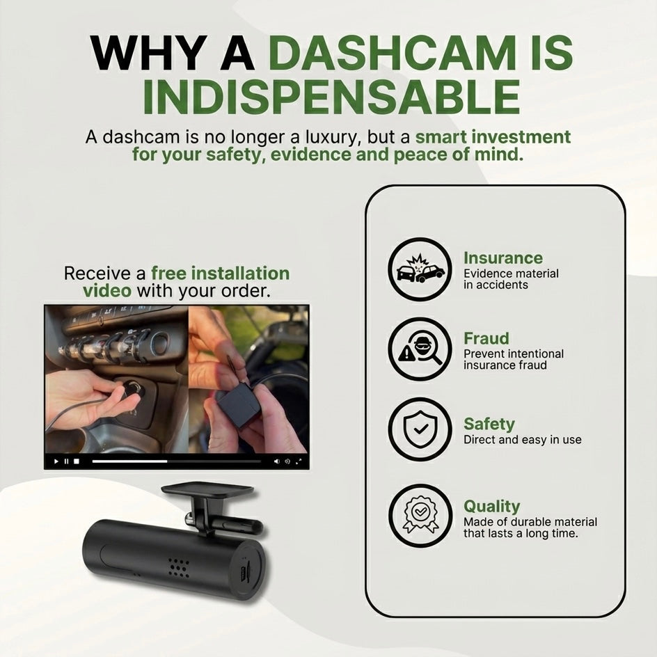 Dashcam 1080P | Angolo di visione 170° | Visione notturna Sony Starvis | Sensore G | Avvisi vocali | Registrazione in loop