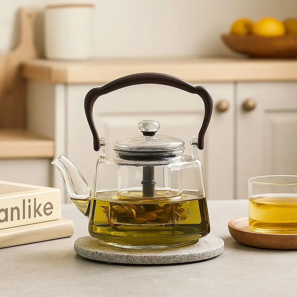 Flix Halcyon Heat-Resistant Glass Teapot With Infuser Inovessa