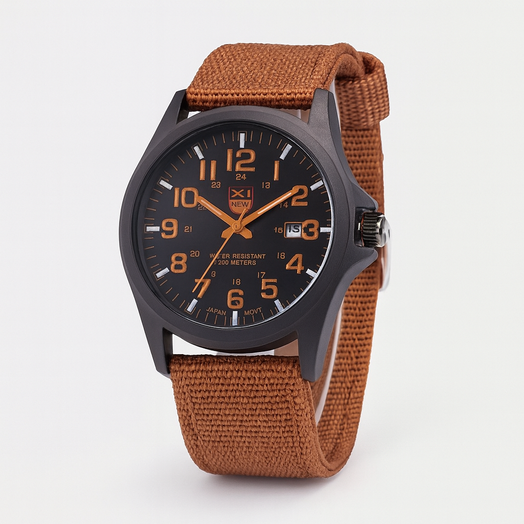 Brown Men's watch | Waterproof, robust and ideal for outdoor use