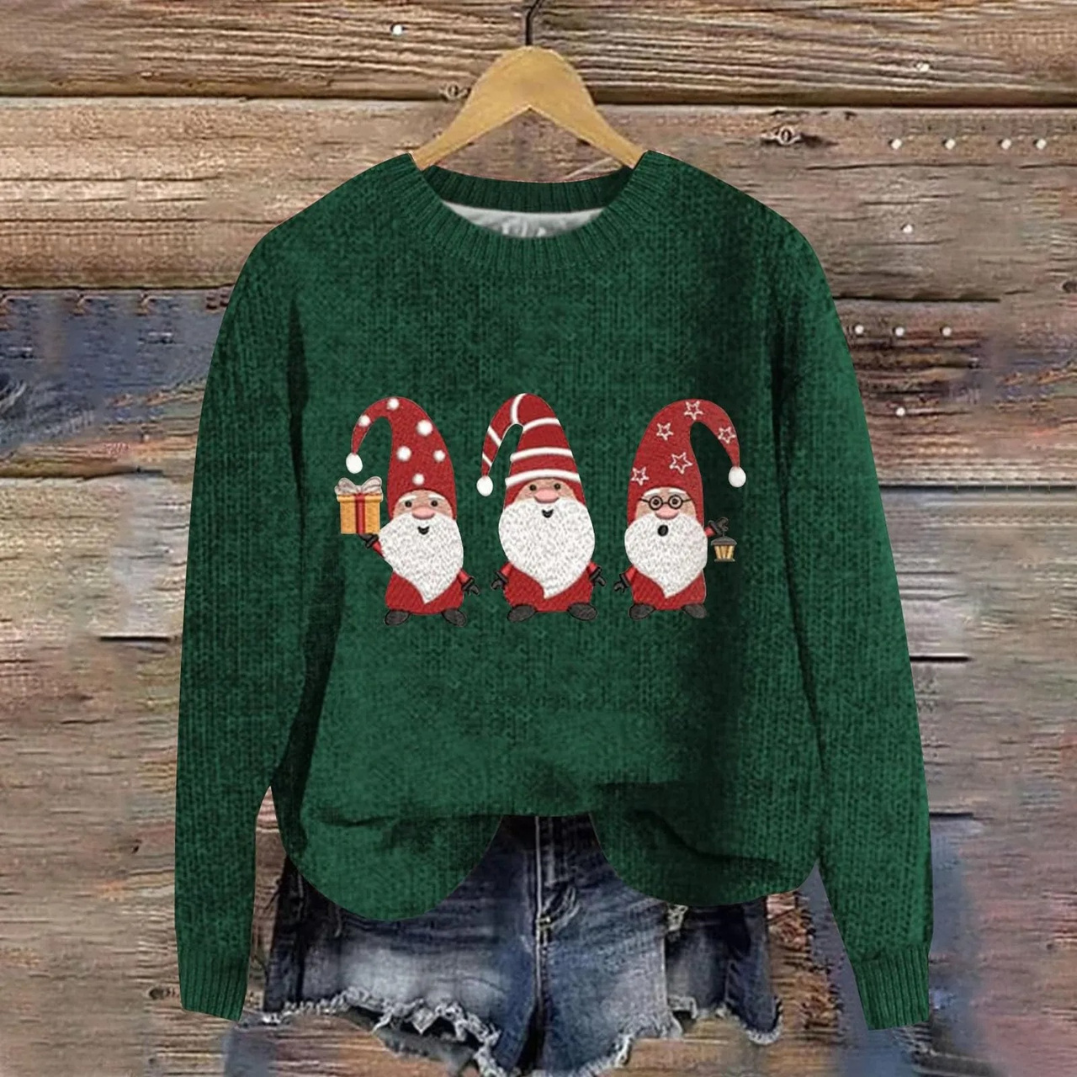 Unisex Christmas sweater with Santa Claus | Soft Christmas sweater in a cotton blend | Festive winter sweater for men and women