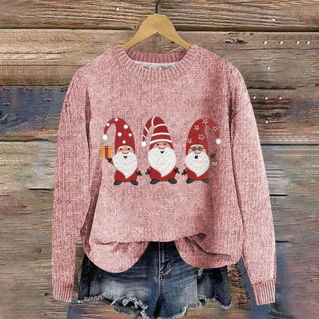 Unisex Christmas sweater with Santa Claus | Soft Christmas sweater in a cotton blend | Festive winter sweater for men and women