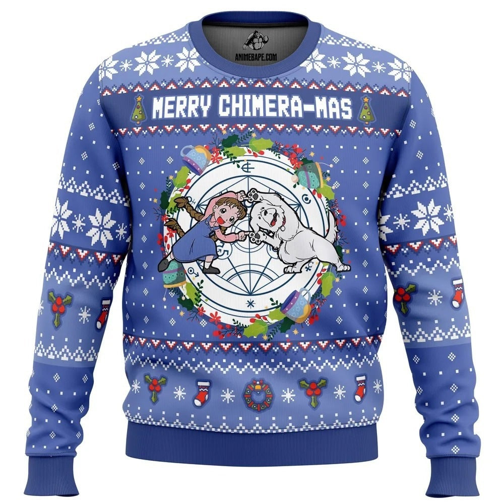Funny, ugly Christmas sweater - long-sleeved men's sweater with a funny design