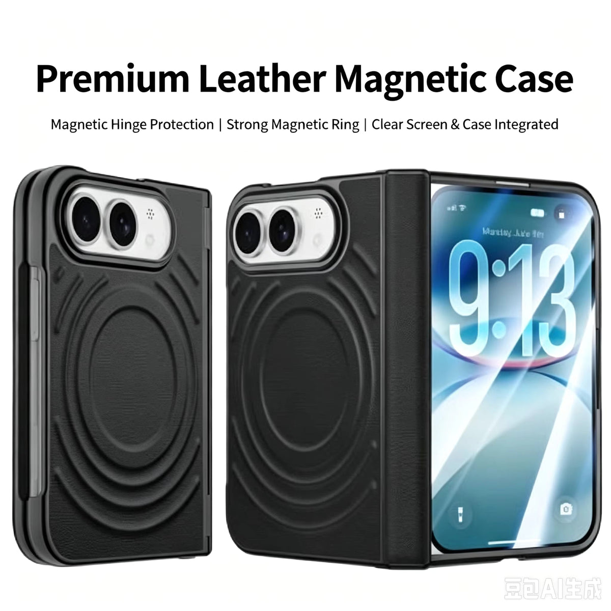 Protective Water Ripple Case for Foldable Screen Phones with Wireless Charging 6
