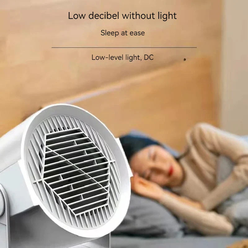 Soveværelsesventilator med lavt decibelniveau, ingen lys. Ideel til stille nætter og komfortabel søvn. Perfekt til soveværelset, DC-motor.