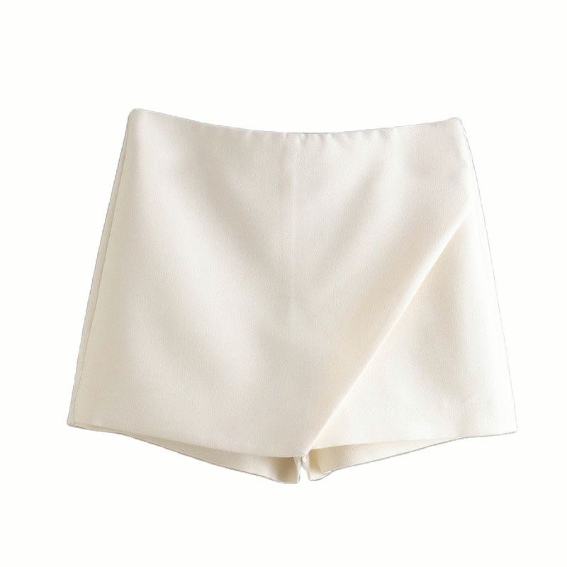 Calções elegantes para mulher com cintura alta e corte ajustado
