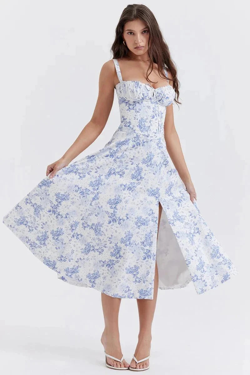 Linsay - Elegant summer dress with floral print