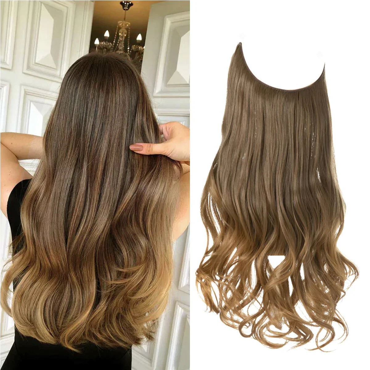 Premium Extensions af ægte hår | 100% REMY-kvalitet | Sømløs volumen & længde | Naturlig glans | Varmebestandig & holdbar