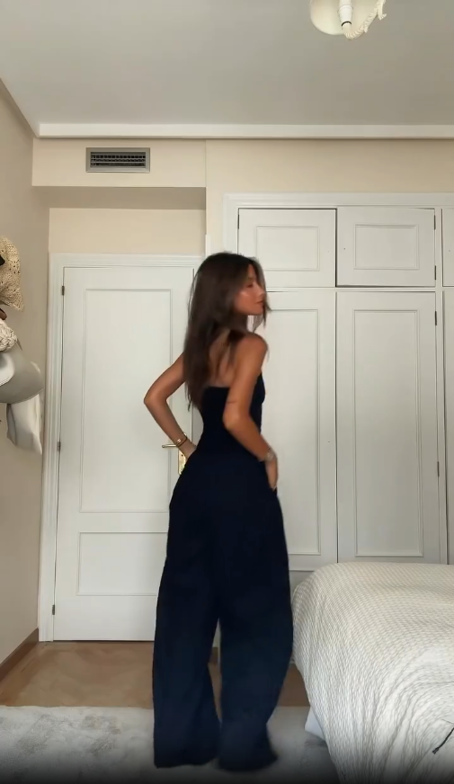 Elegantní overal bez ramínek pro ženy – lehký letní oděv