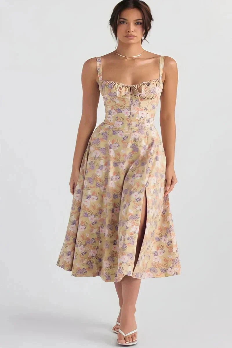Linsay - Elegant summer dress with floral print