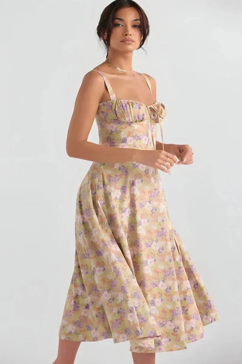 Linsay - Elegant summer dress with floral print