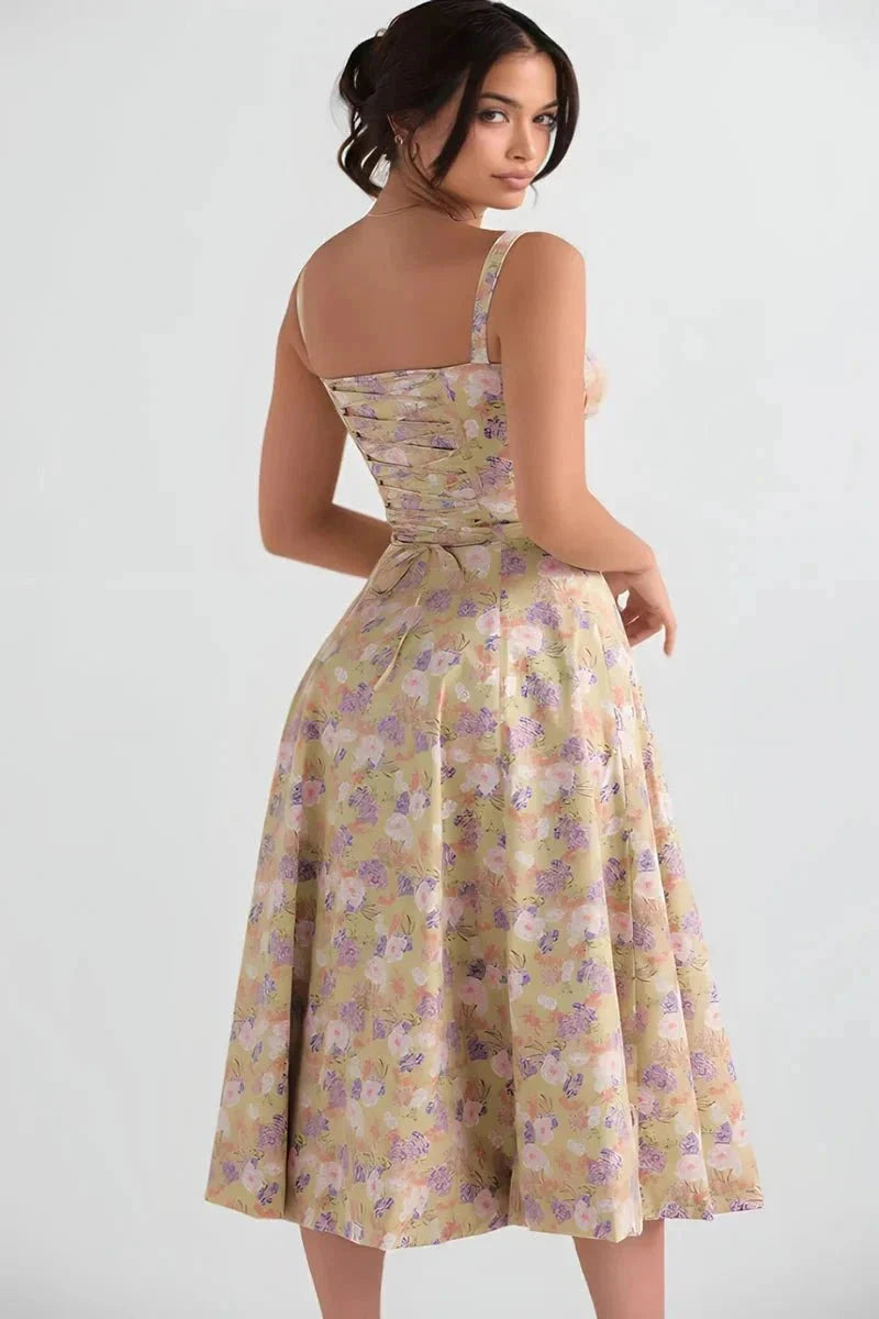 Linsay - Elegant summer dress with floral print