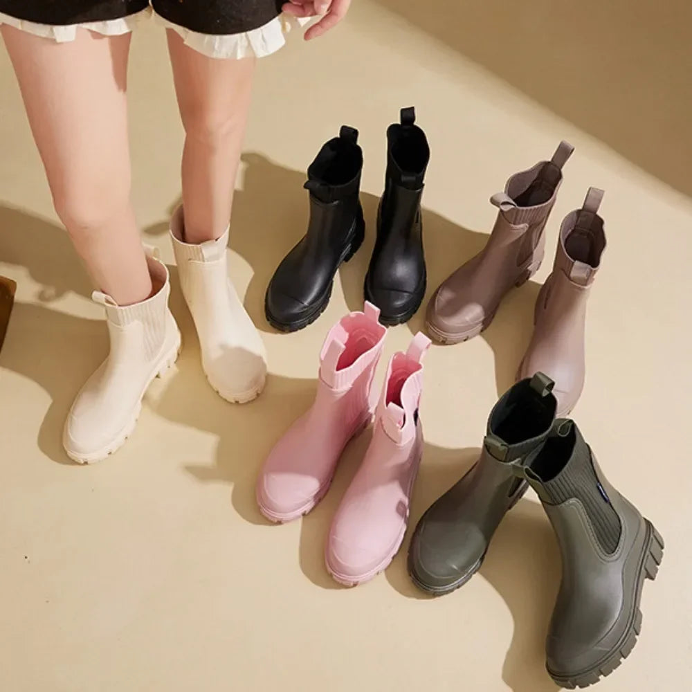 Chaussures de pluie imperméables basses pour femmes