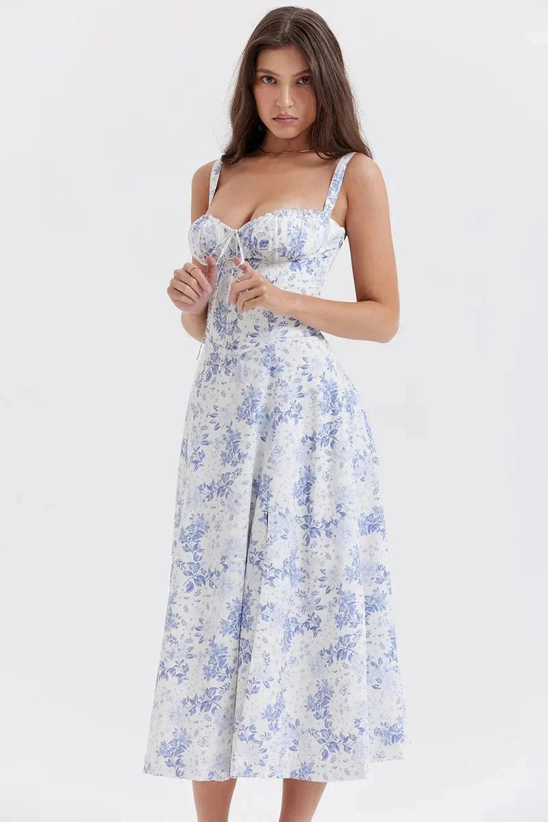 Linsay - Elegant summer dress with floral print