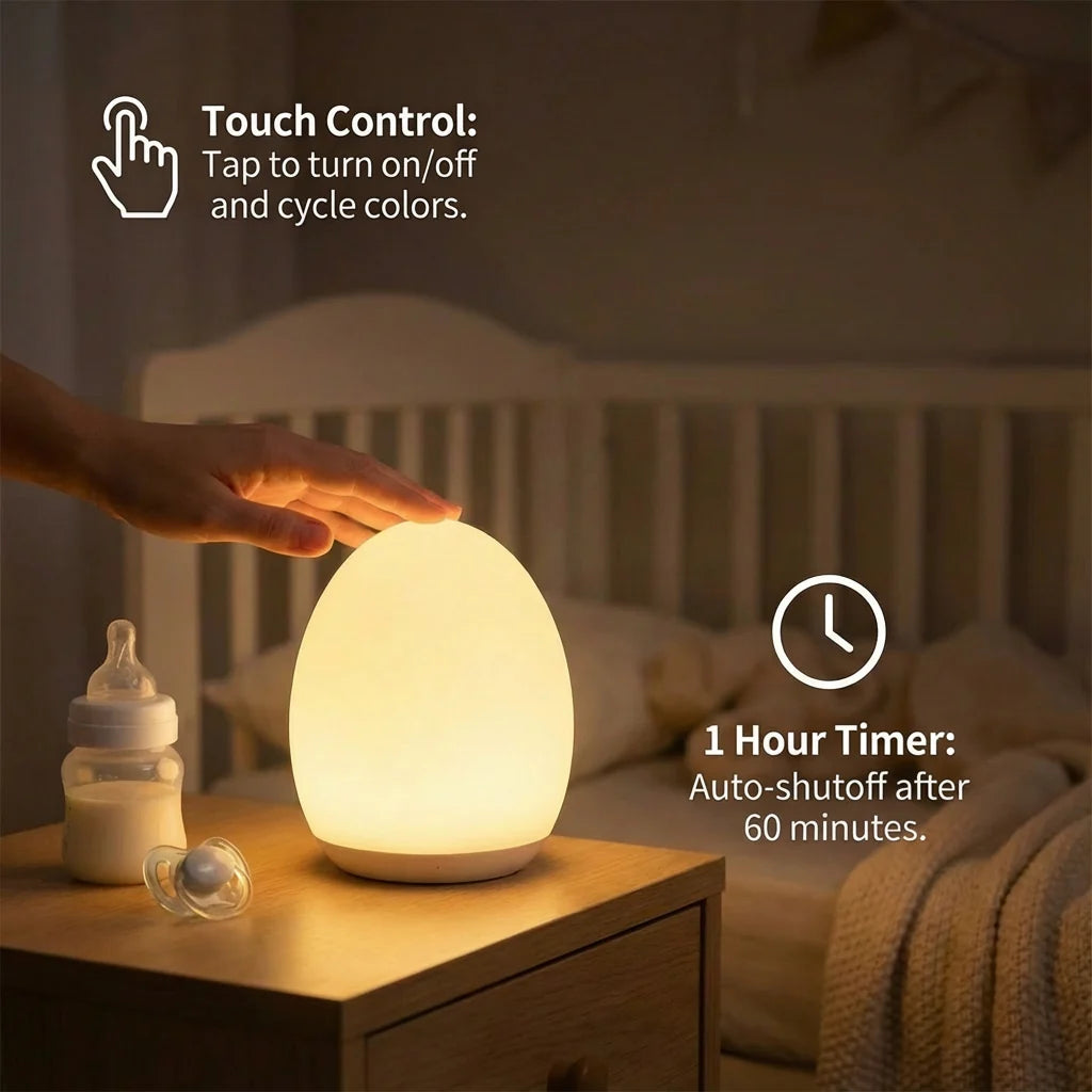 GlowEgg Lampă de noapte cu control tactil