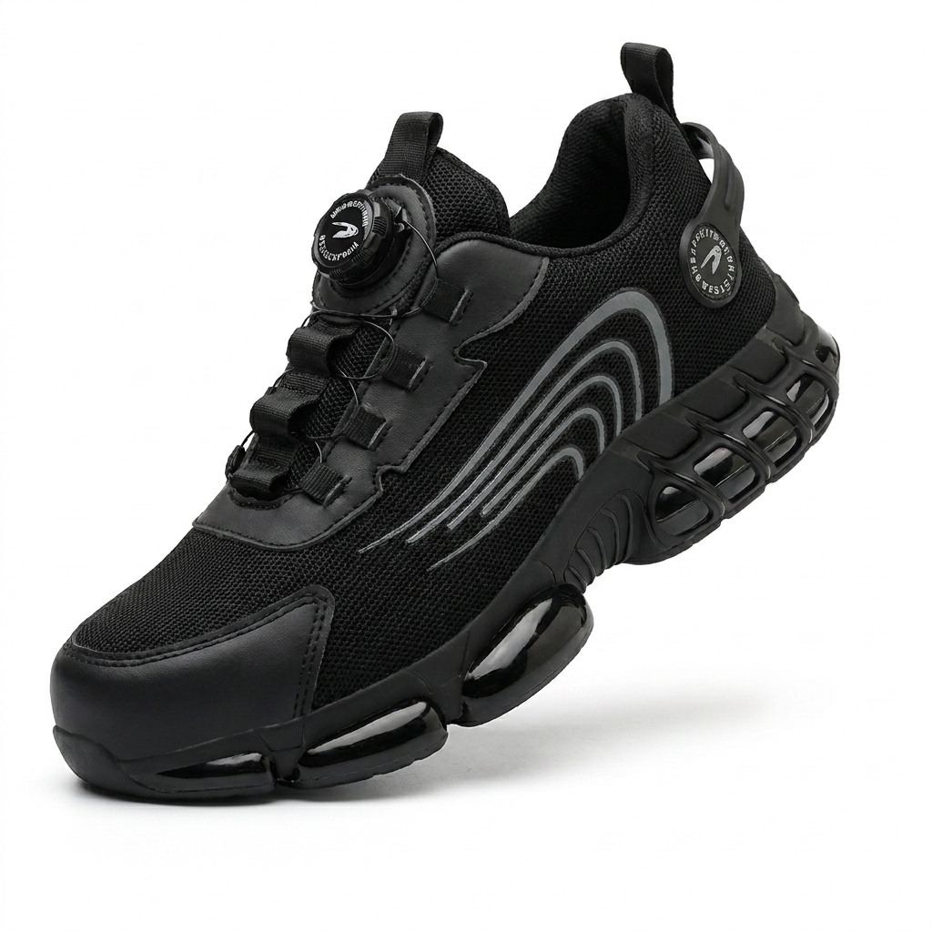 Sneakers di sicurezza con punta in acciaio e chiusura con rotella