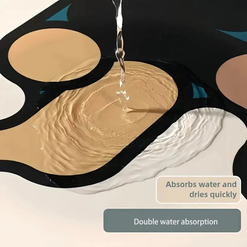 Alfombra de baño antideslizante creativa de puzzle en tierra de diatomeas