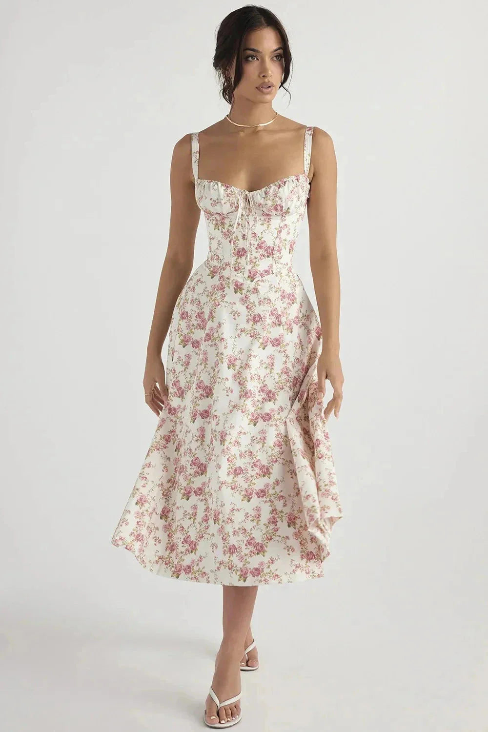 Linsay - Elegant summer dress with floral print