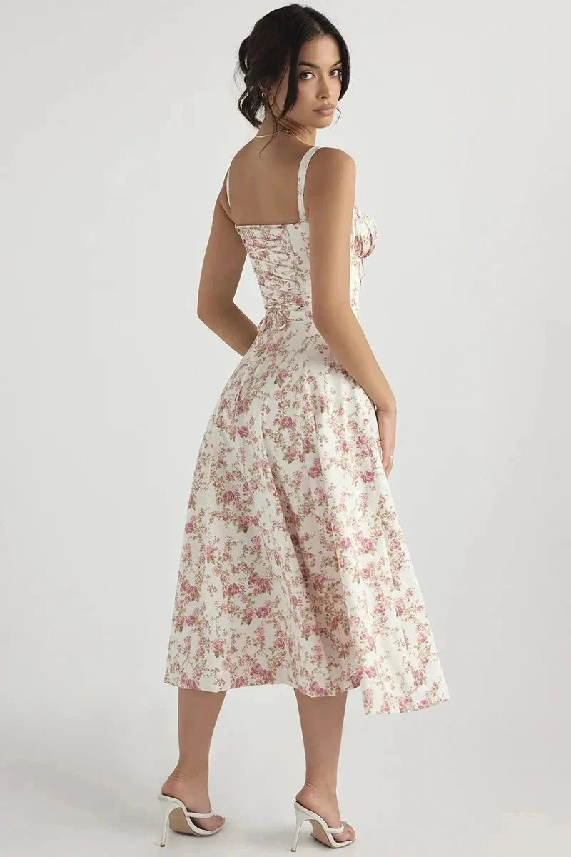 Linsay - Elegant summer dress with floral print
