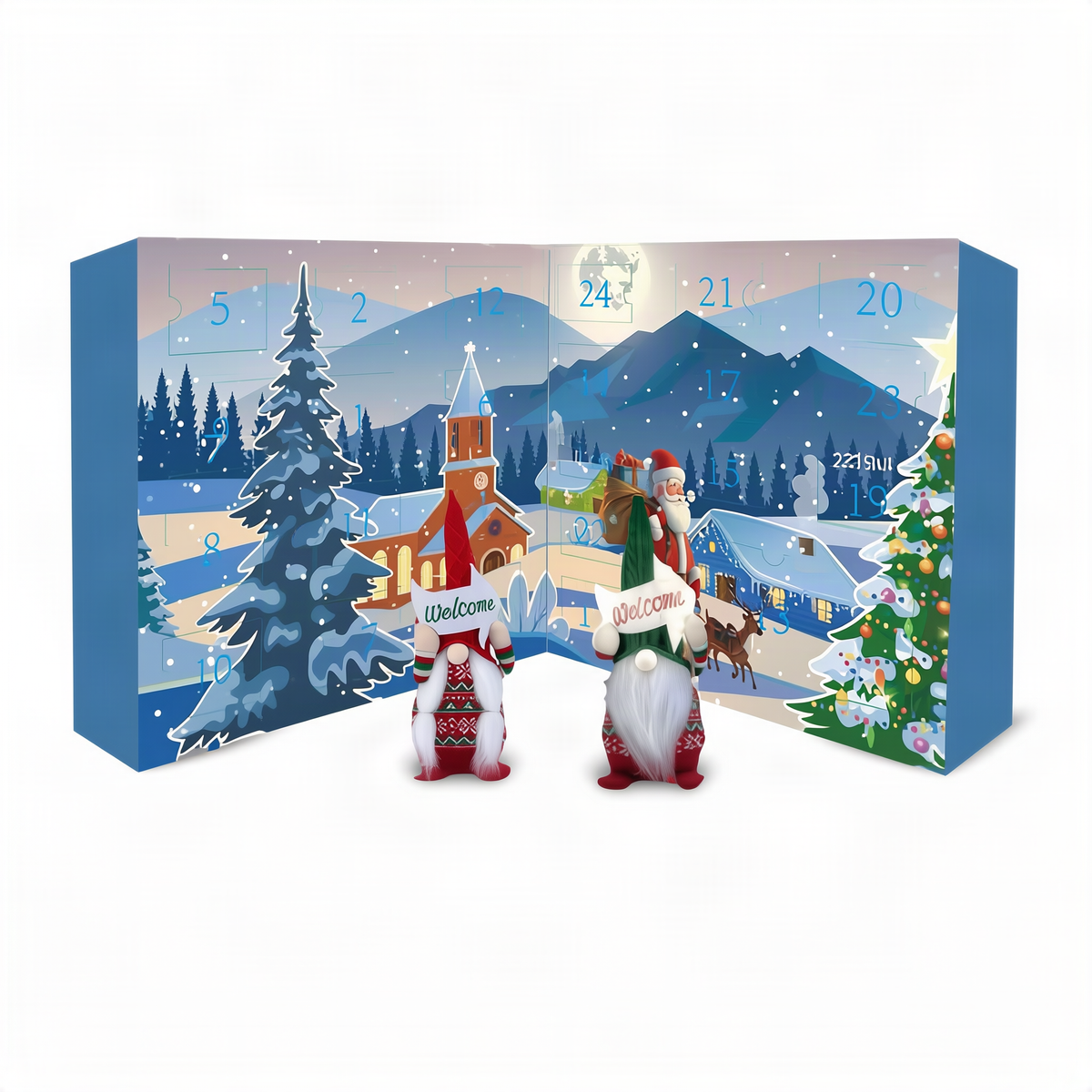 Adventný kalendár s vianočnými škriatkami, 24 dielov