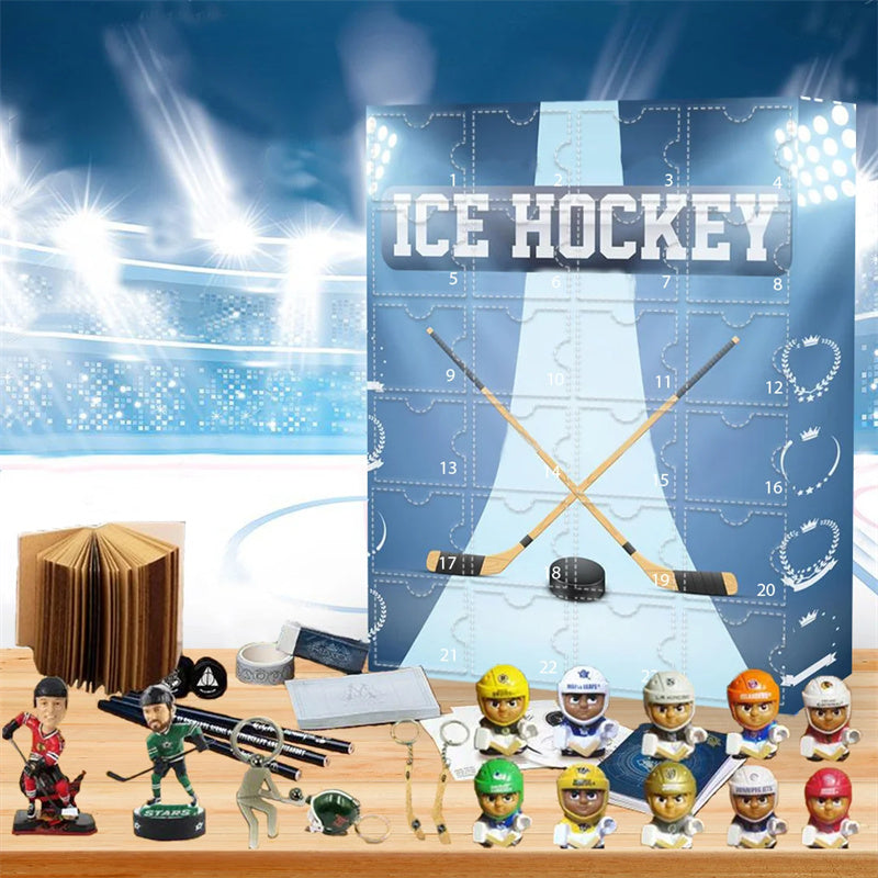 Ice hockey advent calendar 2026 | 24-day countdown with ice hockey decorations and souvenirs | Handmade Christmas gift for sports fans