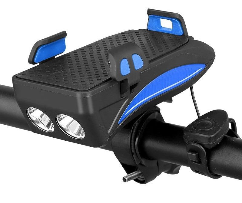 Suport telefon multifuncțional pentru bicicletă cu lanternă și powerbank