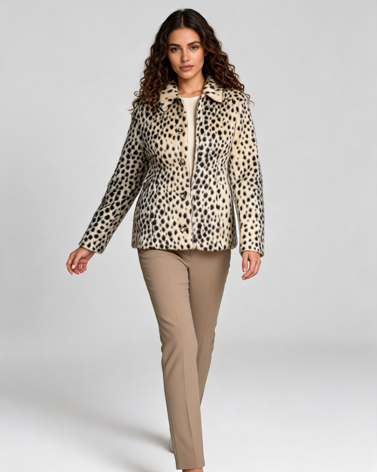 Alessia Leopard – bunda z umělé kožešiny
