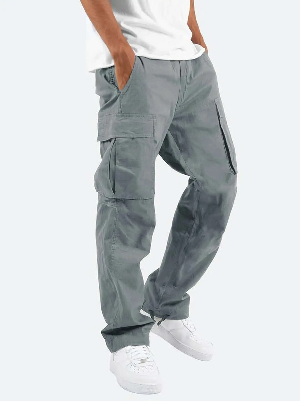 Pantalon cargo pour homme avec cordon de serrage