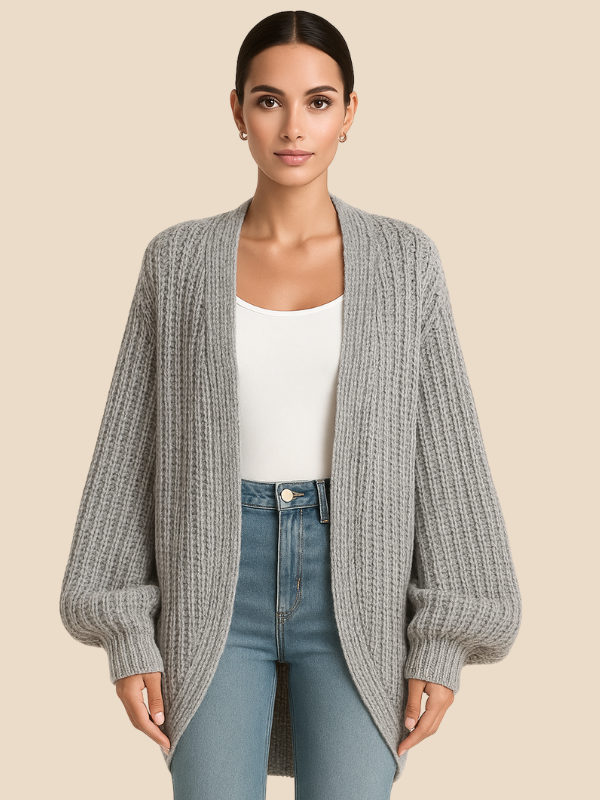 Cárdigan de punto oversize para mujer