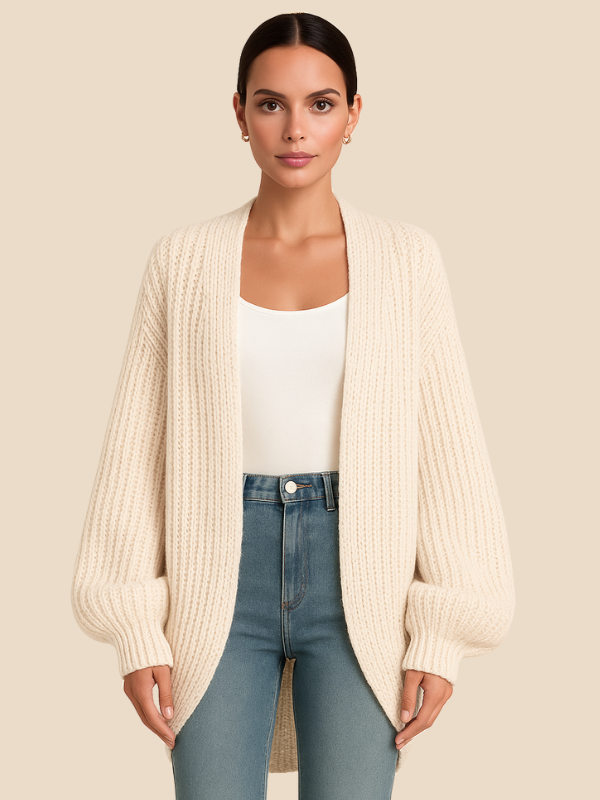 Cárdigan de punto oversize para mujer