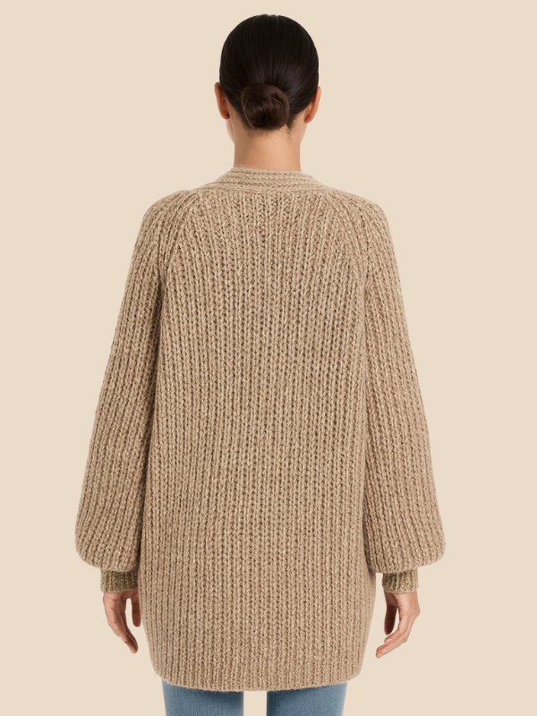 Cárdigan de punto oversize para mujer
