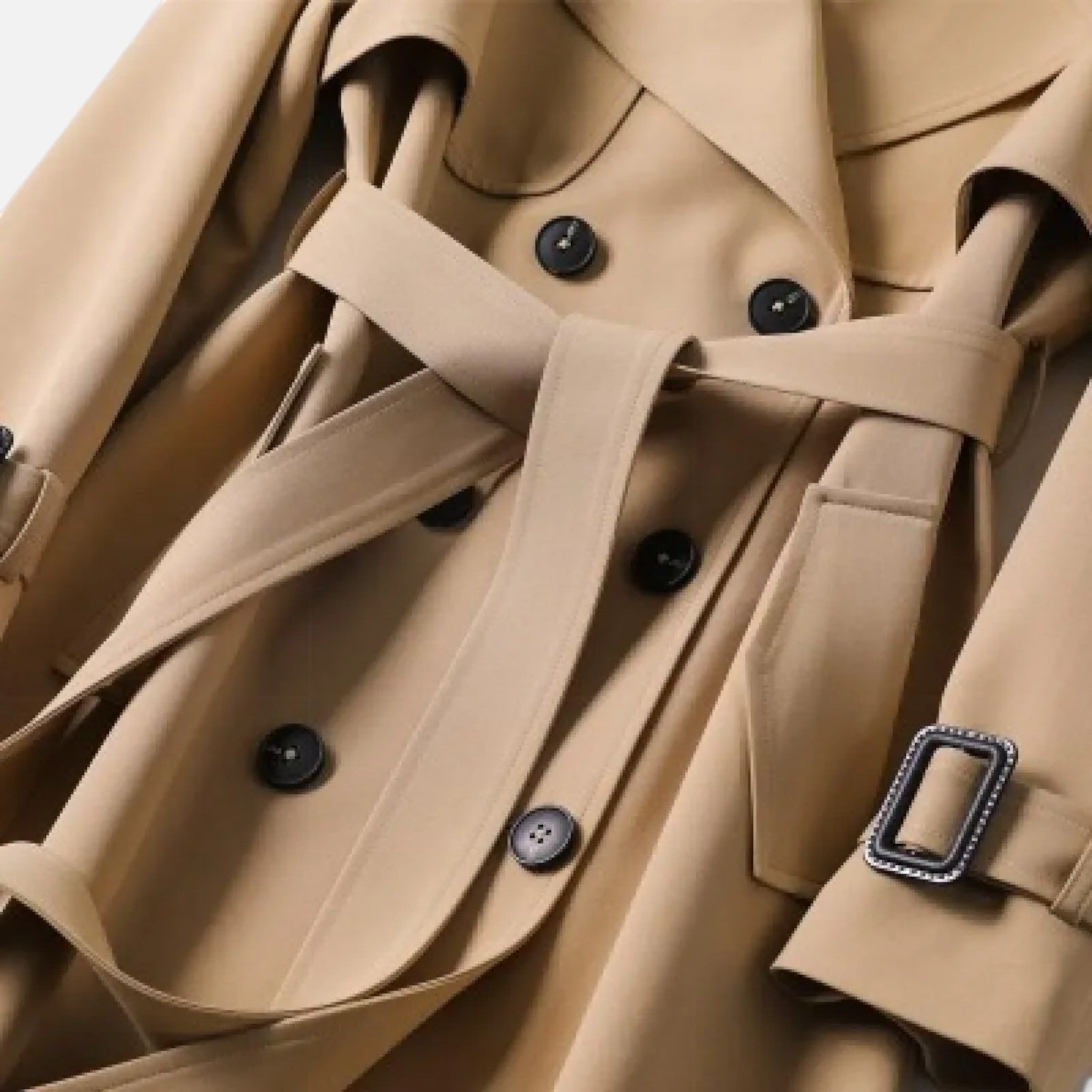 Vintage trenchcoat til kvinder med ikonisk moderne snit