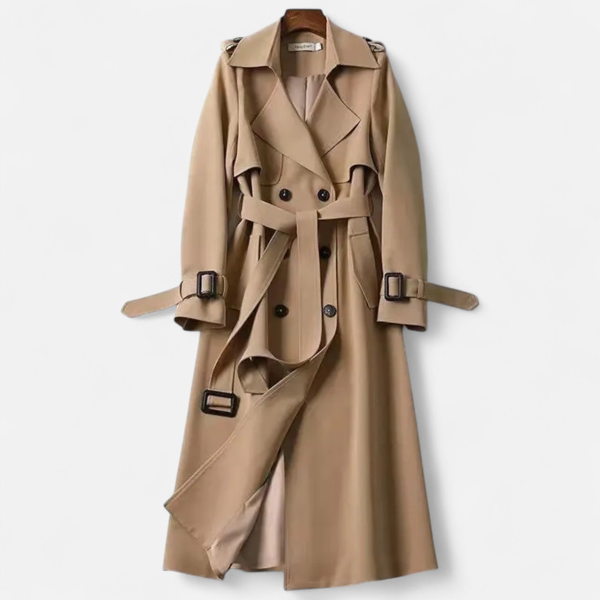 Vintage trenchcoat til kvinder med ikonisk moderne snit