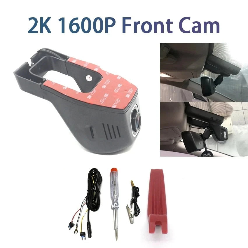 Caméra de tableau de bord WiFi 4K pour voiture avec moniteur de stationnement