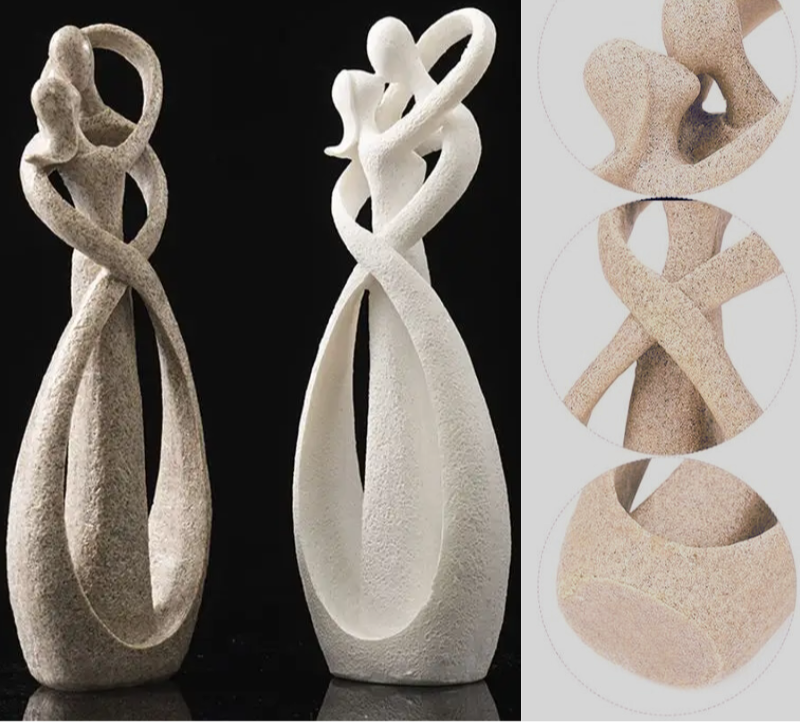 Eternal Embrace – Abstract figure of timeless love | Modern home décor & unique gift